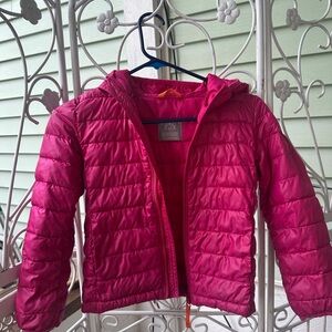 Primary Fuchsia Puffer Jacket for Kids